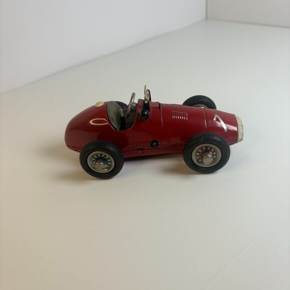 SCHUCO U.S. ZONE GERMANY 1070 GRAND PRIX RACER CAR TIN WIND UP TOY WORKS no key - Picture 4 of 7